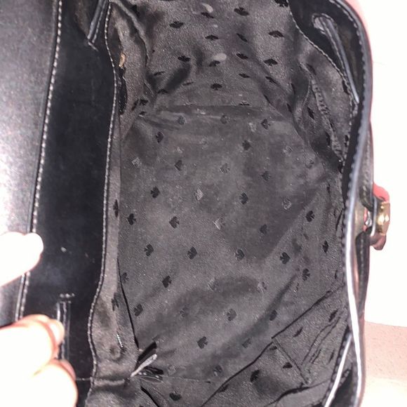 Kate Spade New York Minnie Mouse Drawstring Flap Backpack Black Dot Bow - Picture 9 of 13